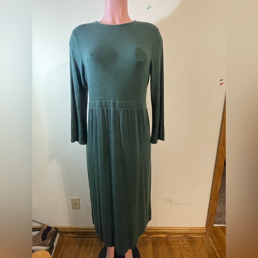 J. Jill Dress Women's Small‎ Long Sweater Dress Green long sleeve